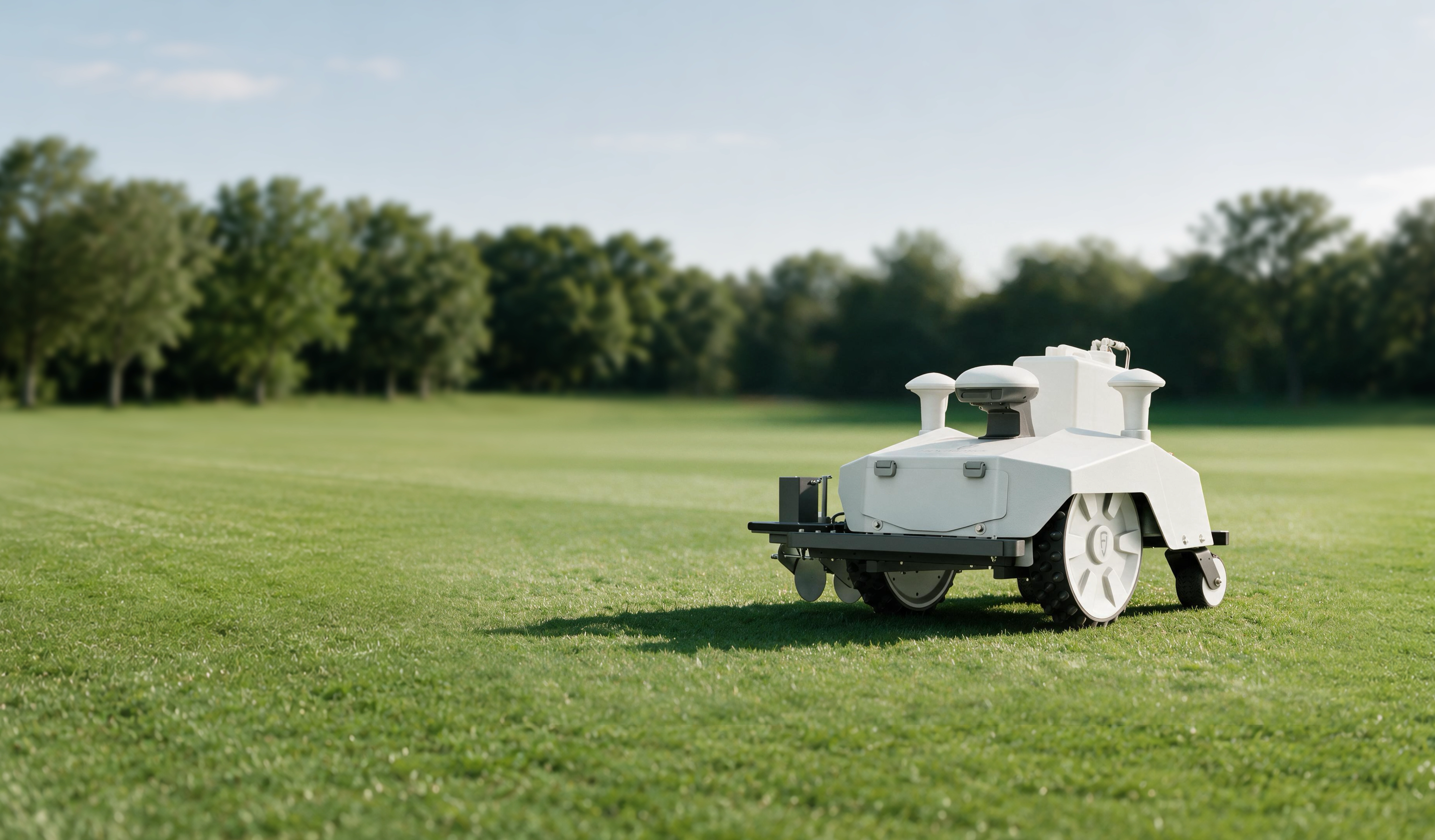 FJD PaintMaster Pro RLM01 robotic line marker on a sports pitch